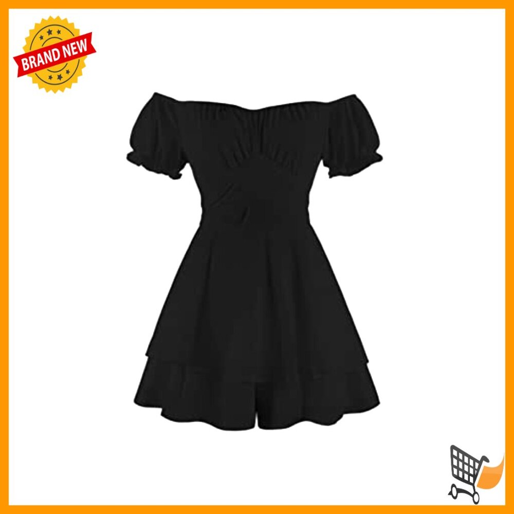 Large Polyester Off-Shoulder Romper With Ruffles,… - image 4